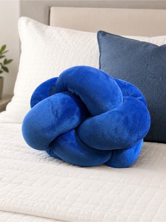 Other - Blue Knot Throw Pillow - Deep Blue
